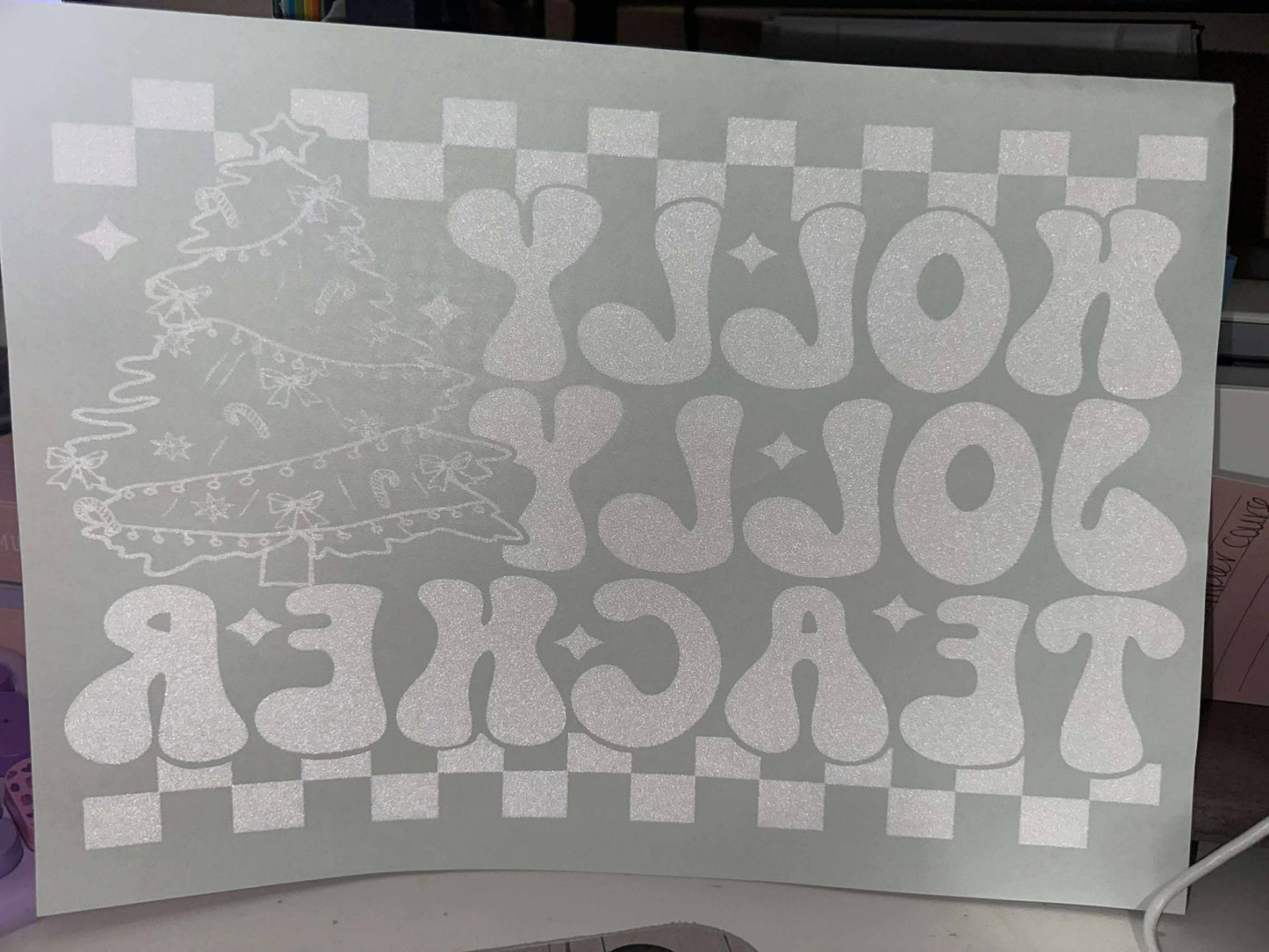Holly Jolly Teacher ( White Font )