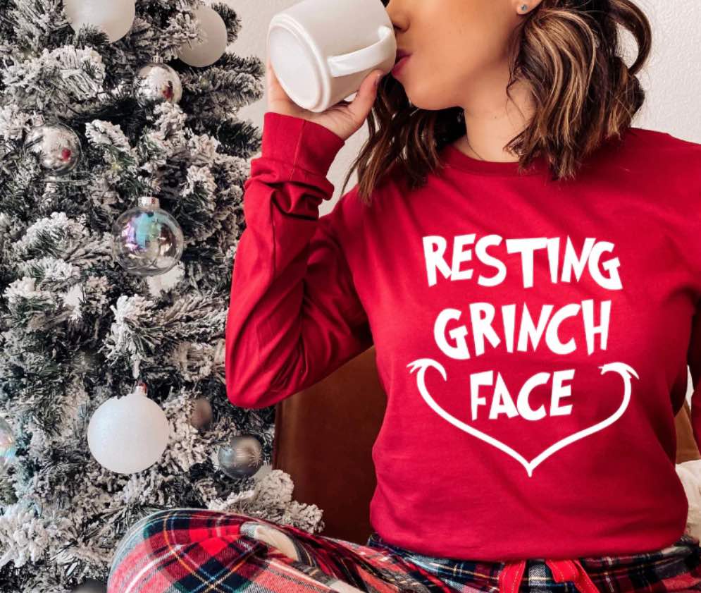 Resting Grinch Face (White Font)