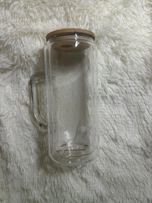 20oz Glass Snowglobe W/ Handle