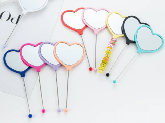 DIY Bead-able Heart Shape Mirror
