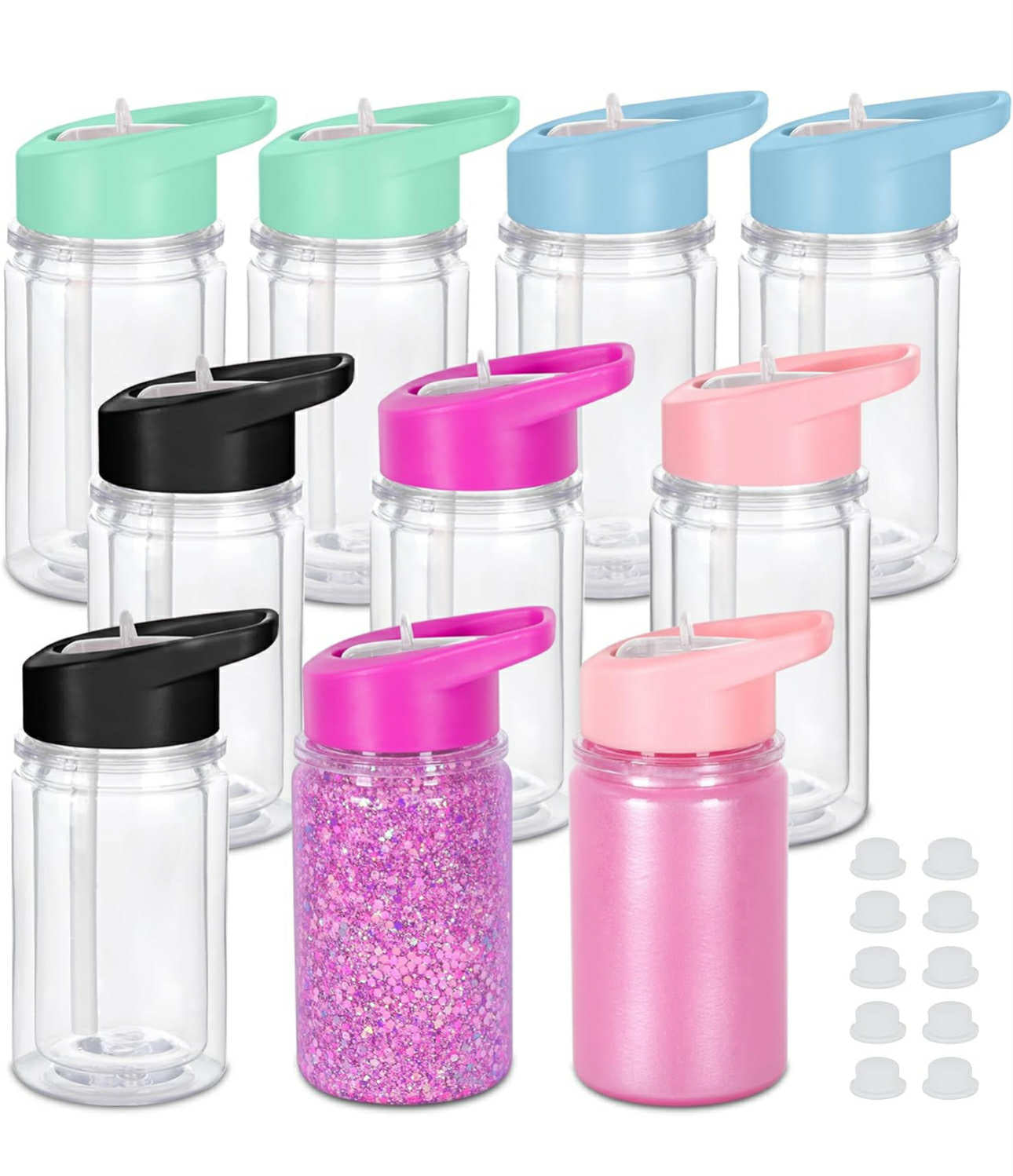 10oz Plastic Kids Snowglobe Tumblers