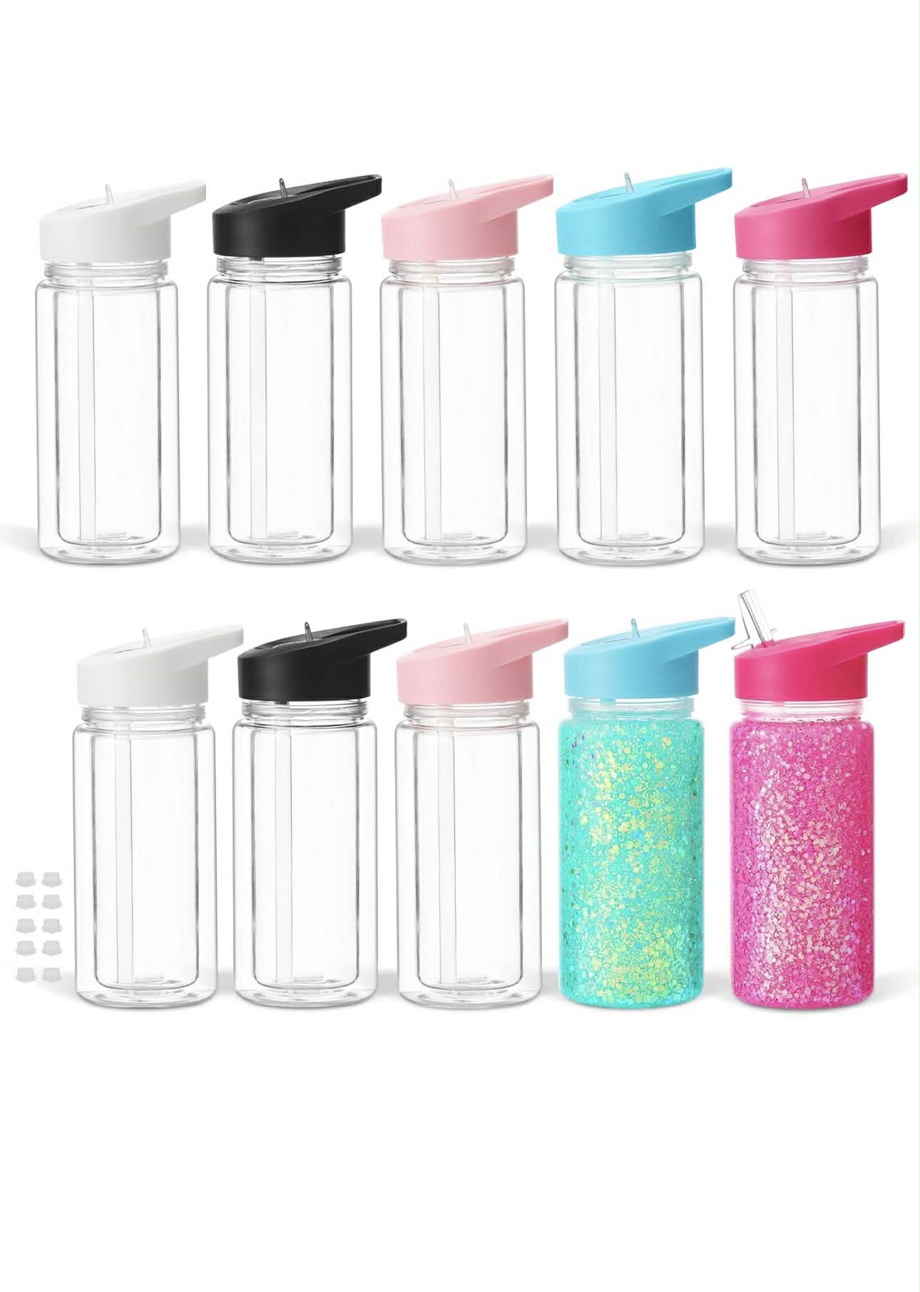 10oz Plastic Kids Snowglobe Tumblers