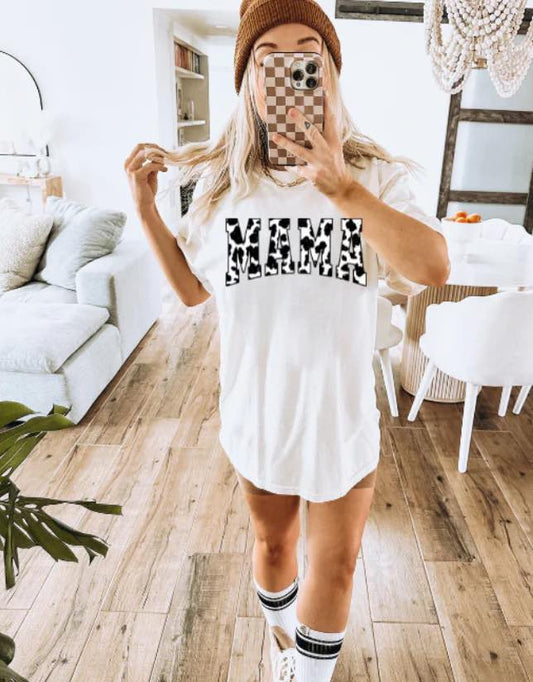 Mama Cow Print (Black)