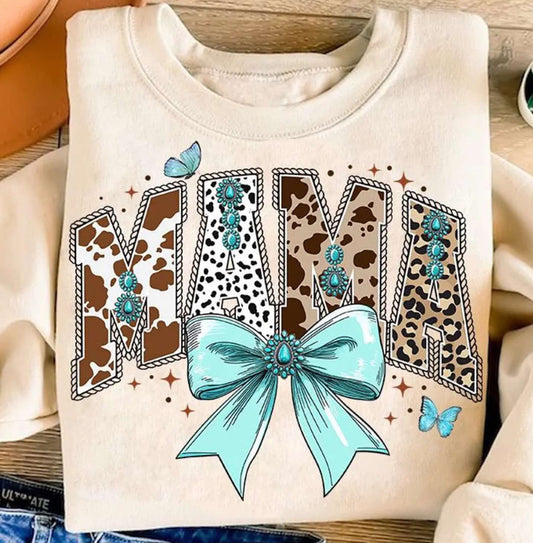 Teal Mama Cow Print Full Color